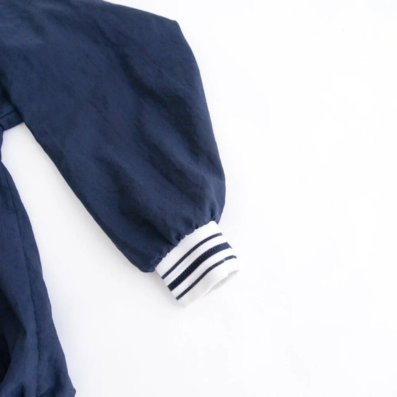 VTG 90S Champion Wisconsin Badgers Navy 100% Nylon Pullover Windbreaker Jacket L - Picture 4 of 12